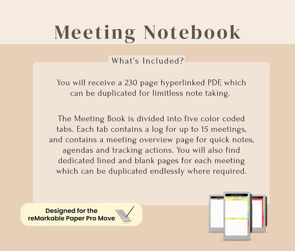 Meeting Notebook (Paper Pro Move)