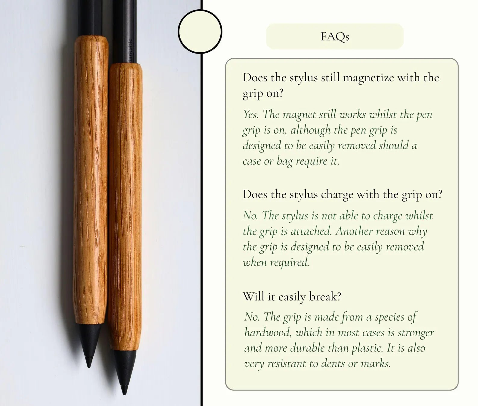 Olive Tree Stylus Grip